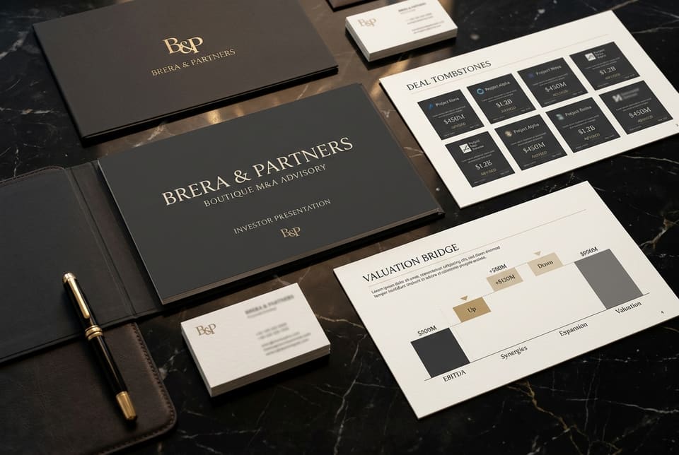 BRERA & PARTNERS — M&A Boutique — esempio di stile elegante