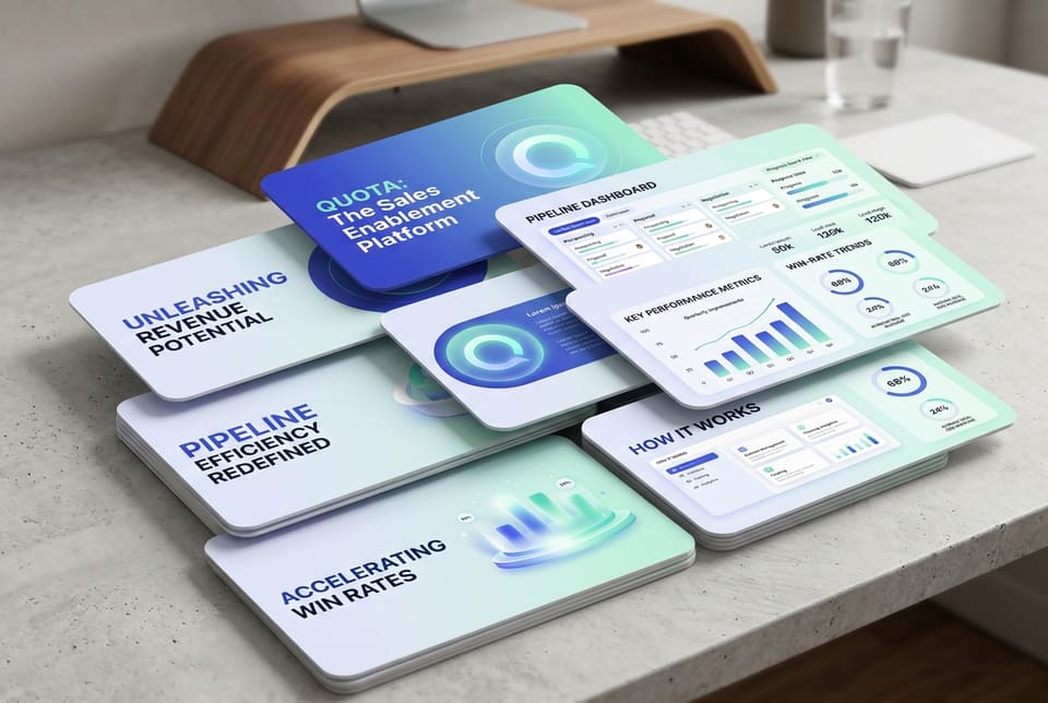 QUOTA — Sales Enablement — esempio di stile moderno
