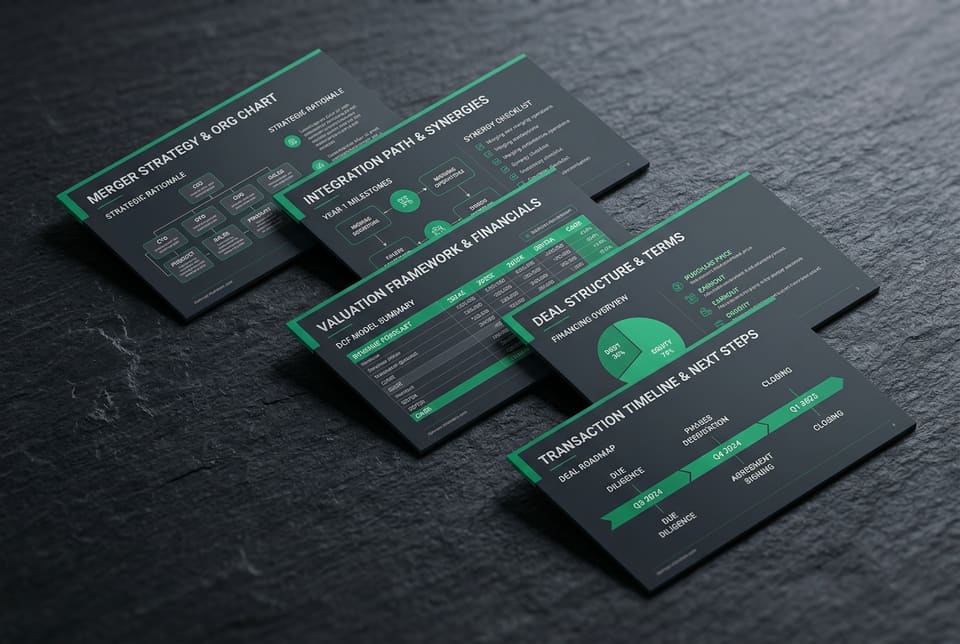 Investor Deck M&A — concept Business