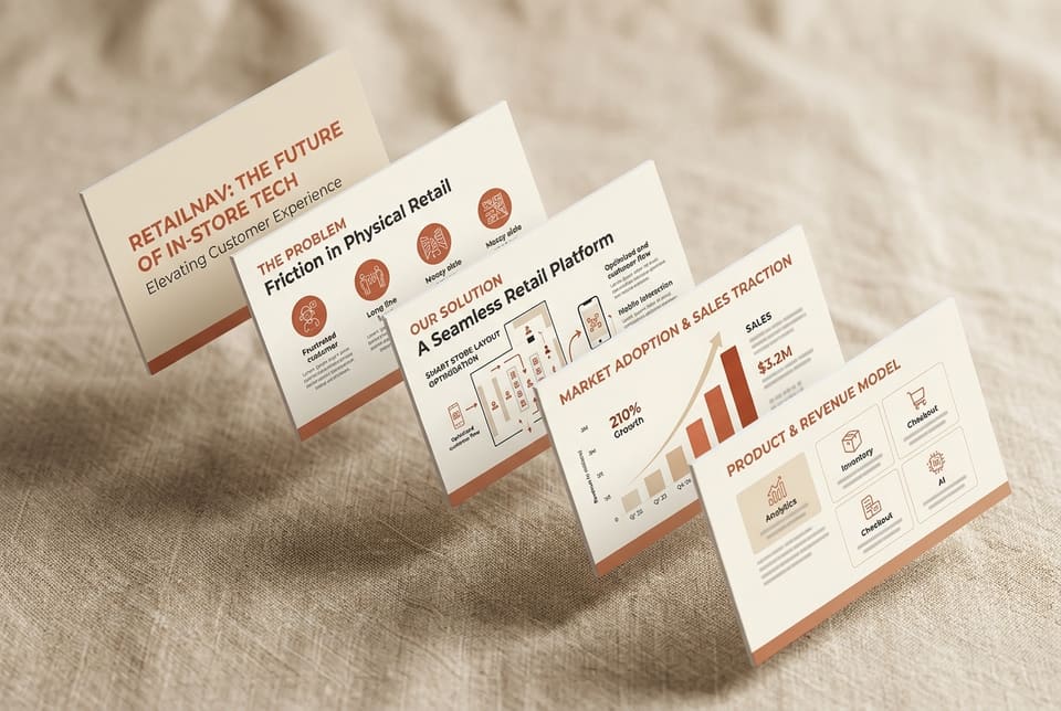 Pitch Retail Innovation — esempio di stile minimalista