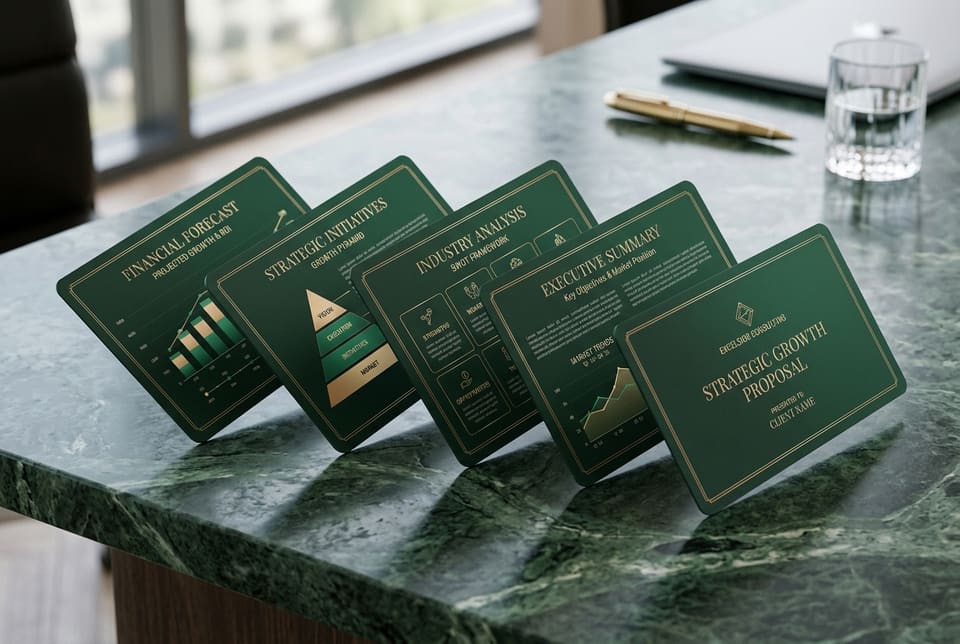 Investor Deck Consulting — esempio di stile elegante